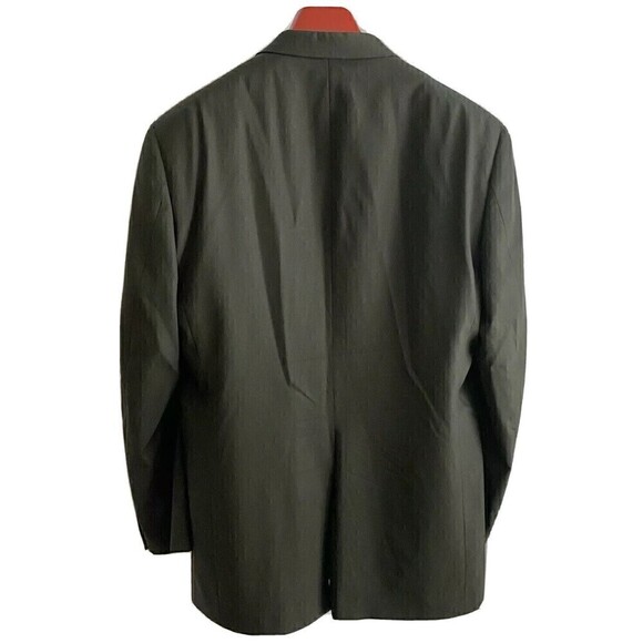 Hart Schaffner & Marx Mens Black Wool Blazer 44 L LONG Sport Coat Metal Button - Picture 4 of 8